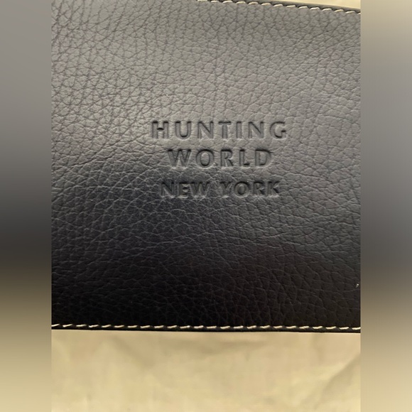 Authentic Vintage Hunting World Leather & Denim Tote/Handbag - Picture 3 of 15